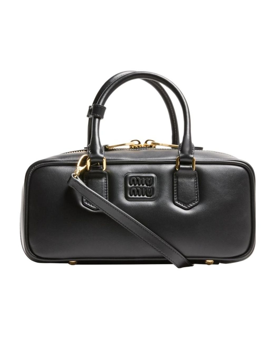 Miu Miu Black Arcadie Leather Handbag