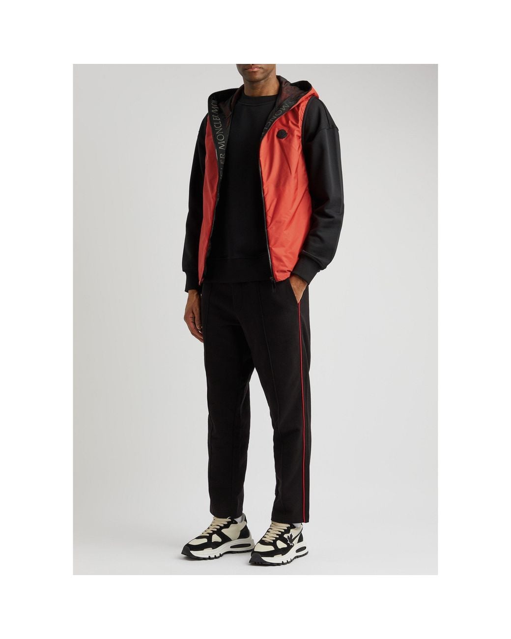 Moncler Red Water-Repellent Lightweight Vest for men
