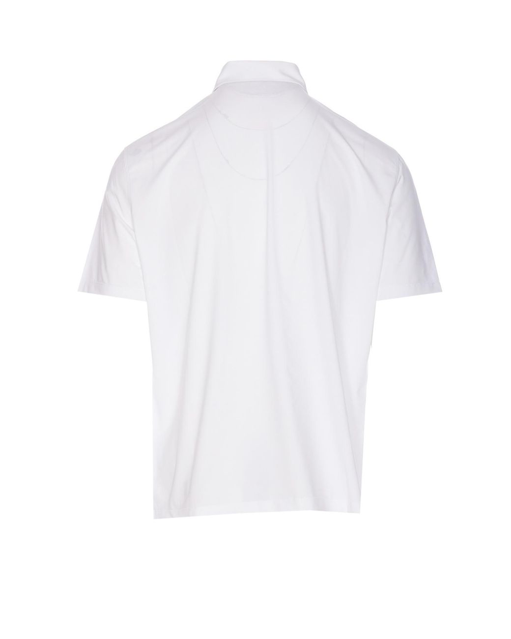Brunello Cucinelli White Appliqué-Detail Polo Shirt for men