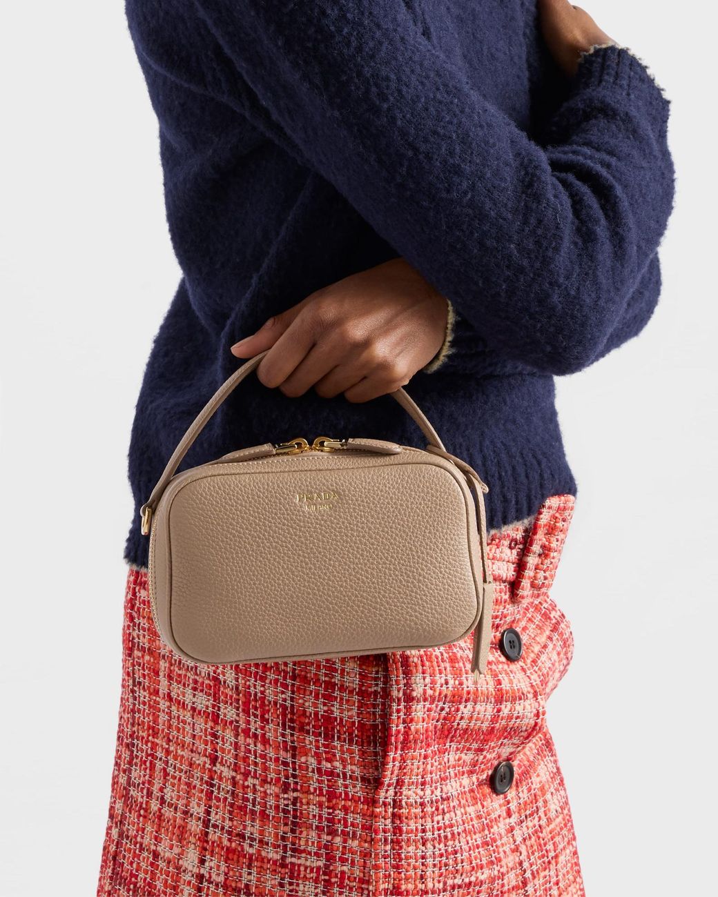 Prada Brown Odette Leather Mini-Bag