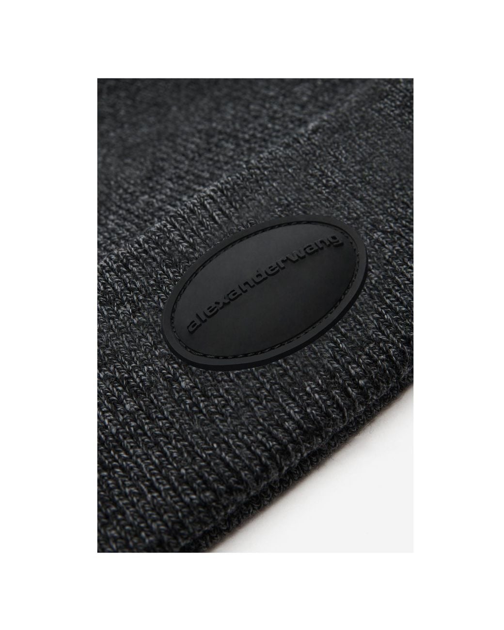 Alexander Wang Black Logo-Patch Beanie