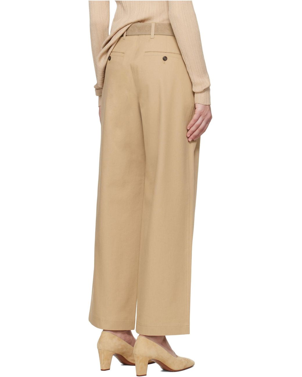 Totême Natural Totême Wide-Leg Trousers