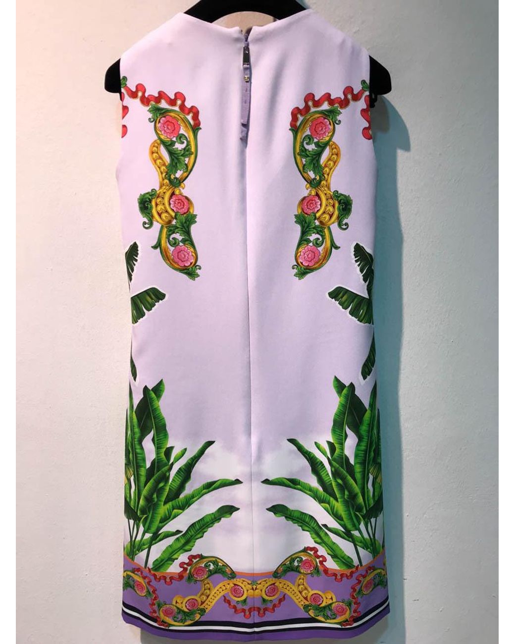 Versace White Iconic Printed Dress