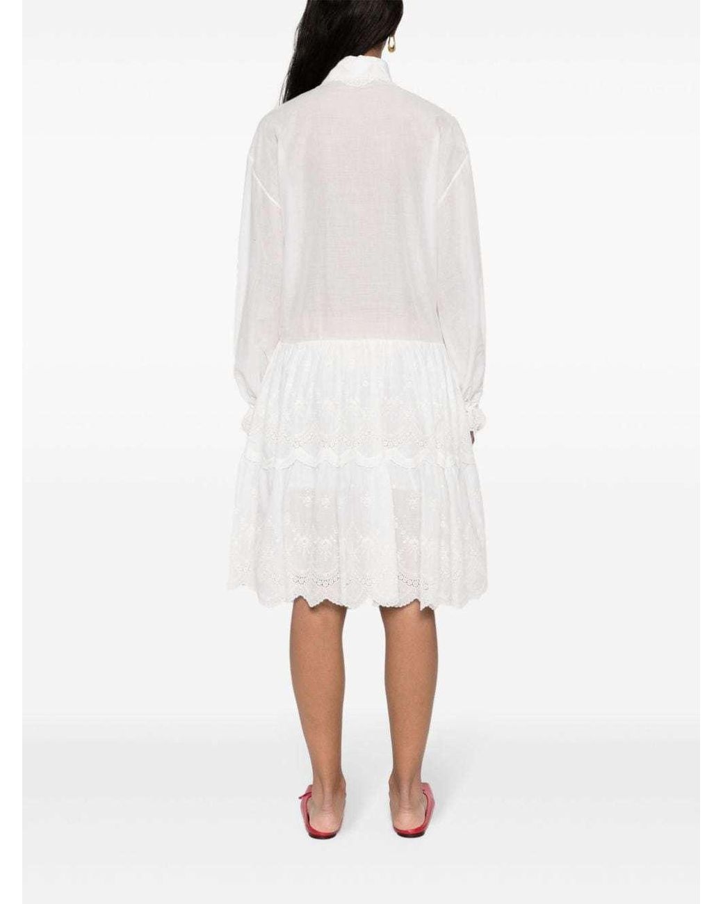 Ermanno Scervino White Midi Dress