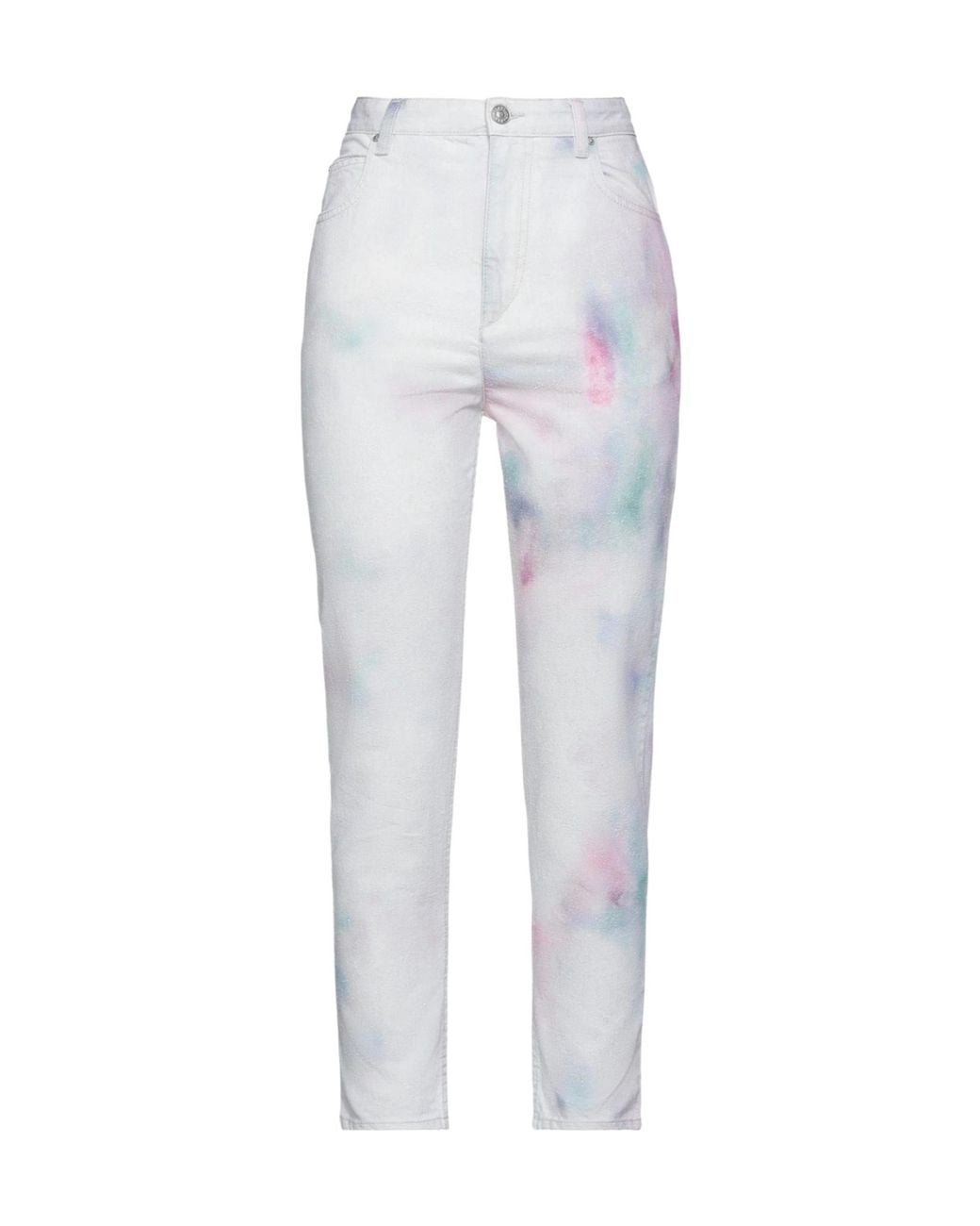 Isabel Marant White Multi-Colored Skinny Jeans