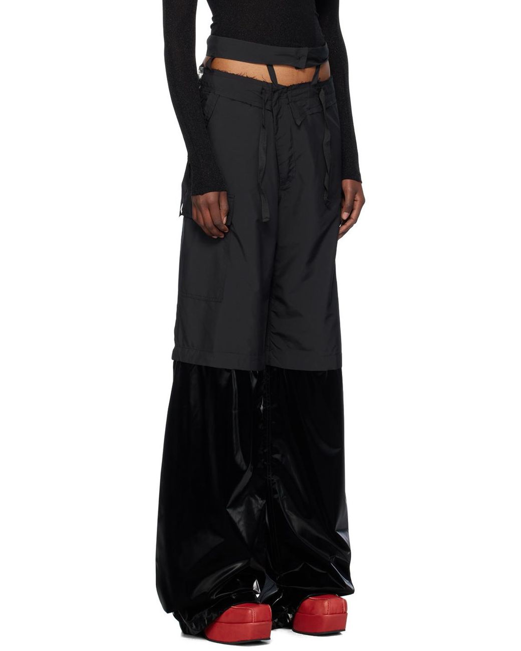 OTTOLINGER Black Raw-Cut Finish Trousers