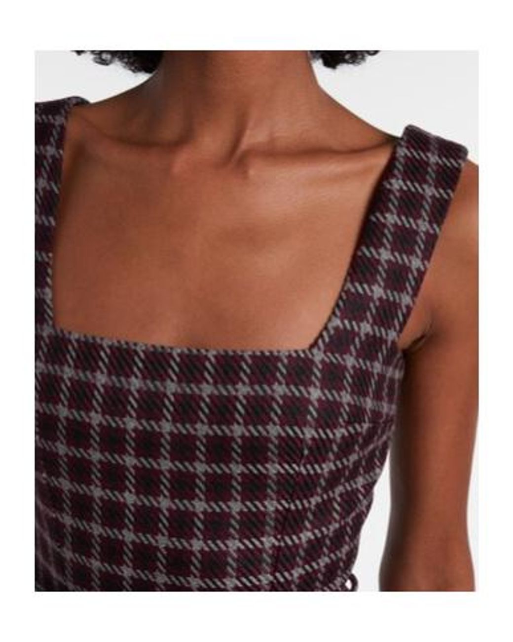Emilia Wickstead Purple Petra Houndstooth Wool-Blend Midi Dress