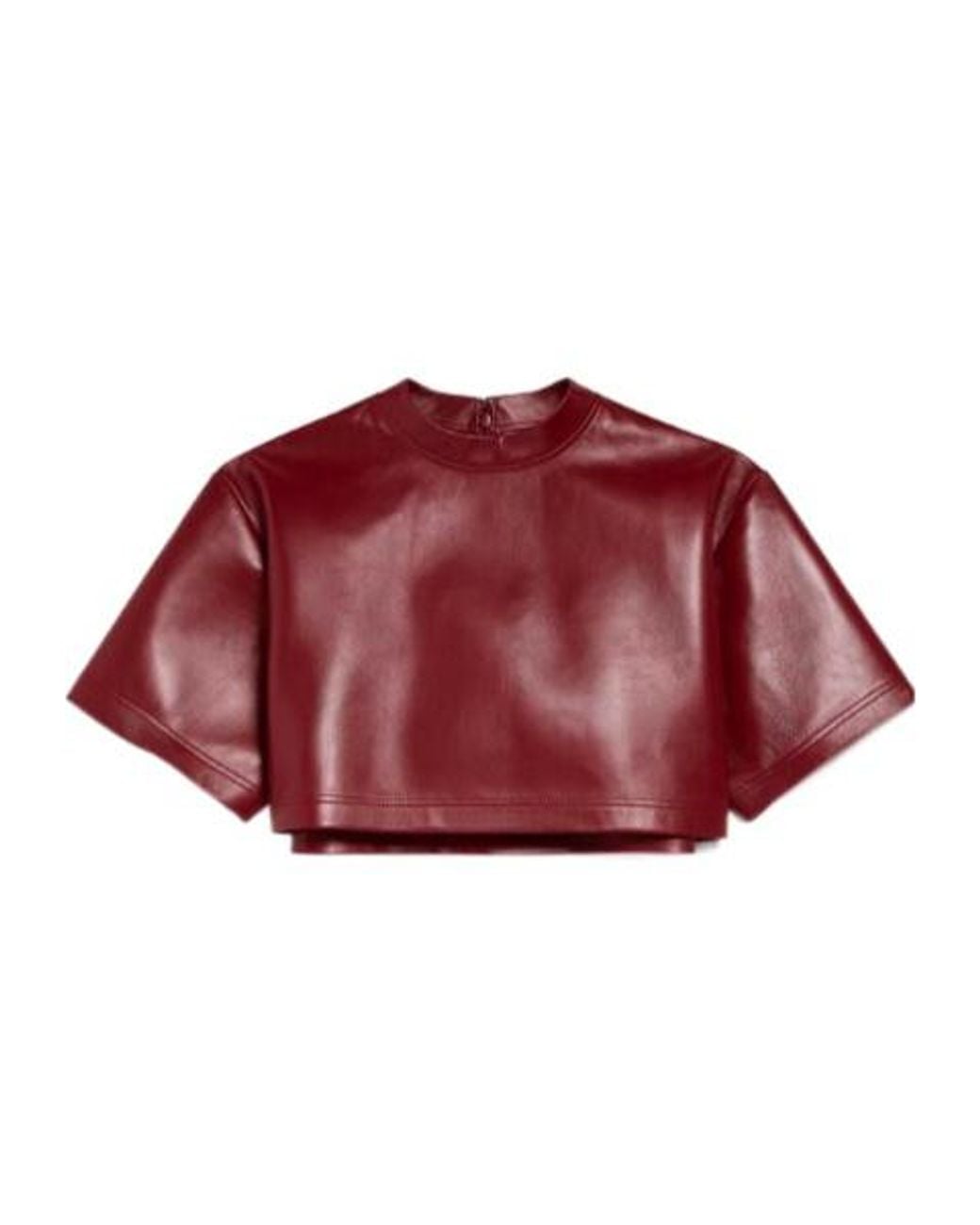 Balenciaga Red Cropped T-Shirt