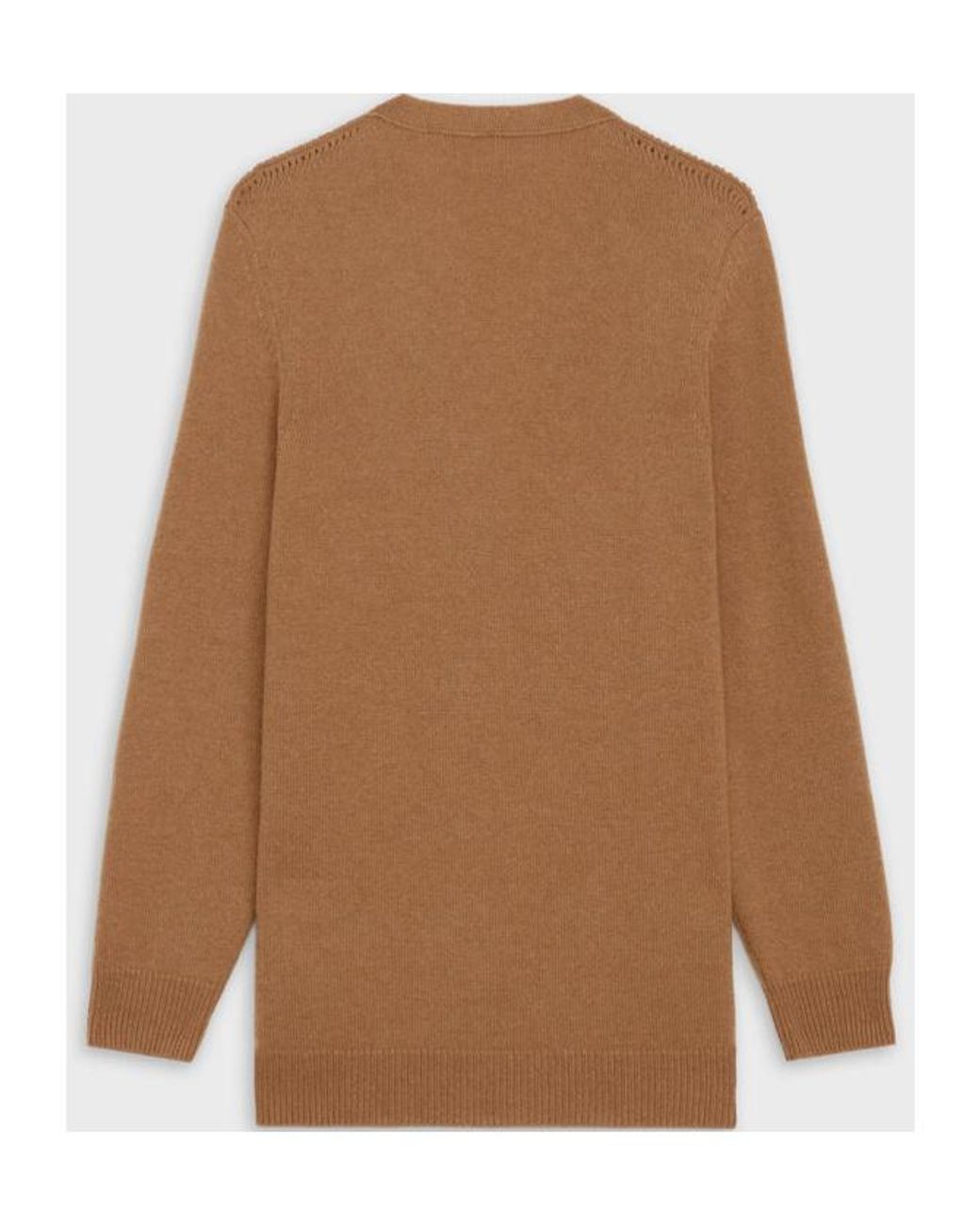 Céline Brown Signature Long Cardigan