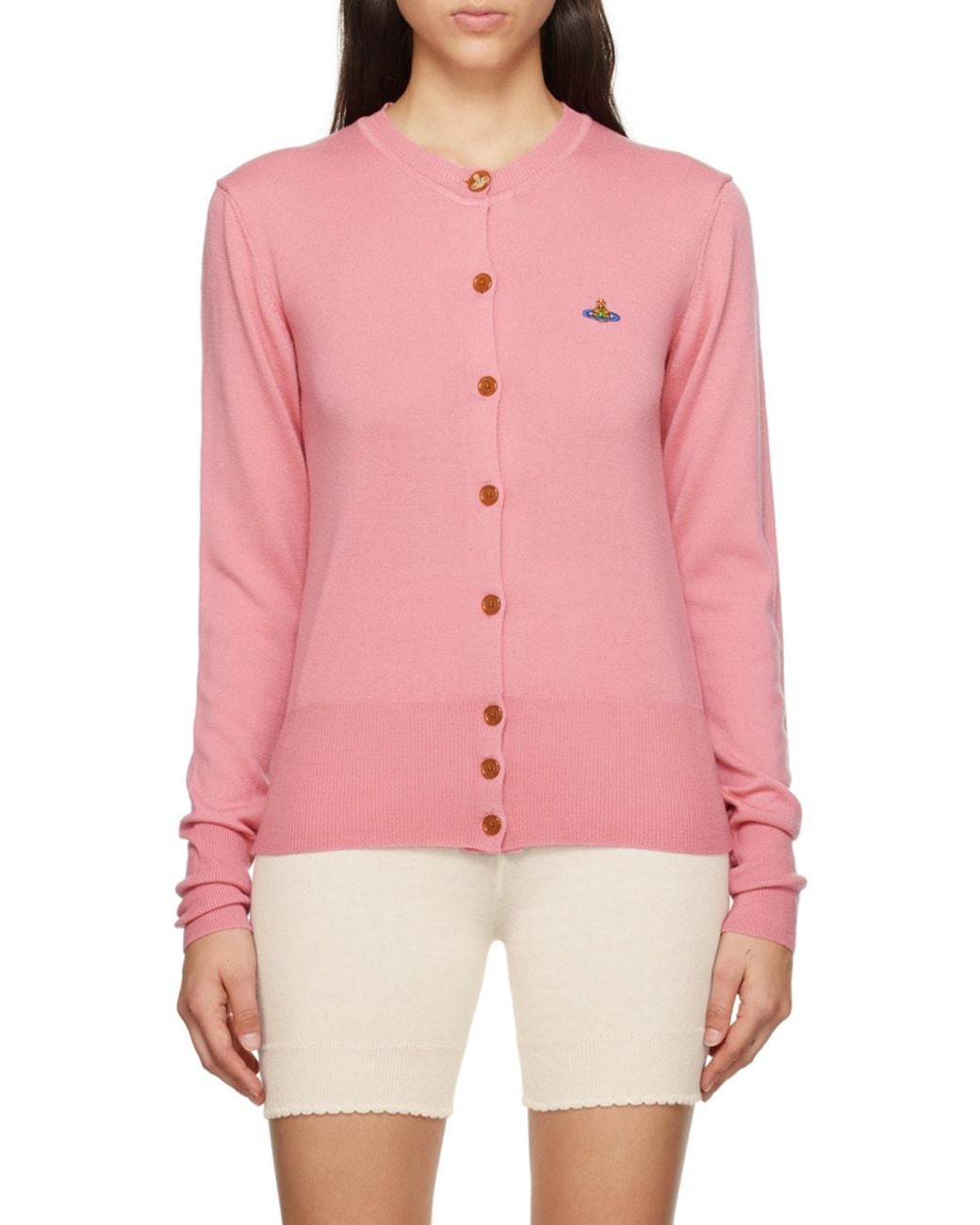 Vivienne Westwood Pink Crew Neck Long-Sleeve Knit Top