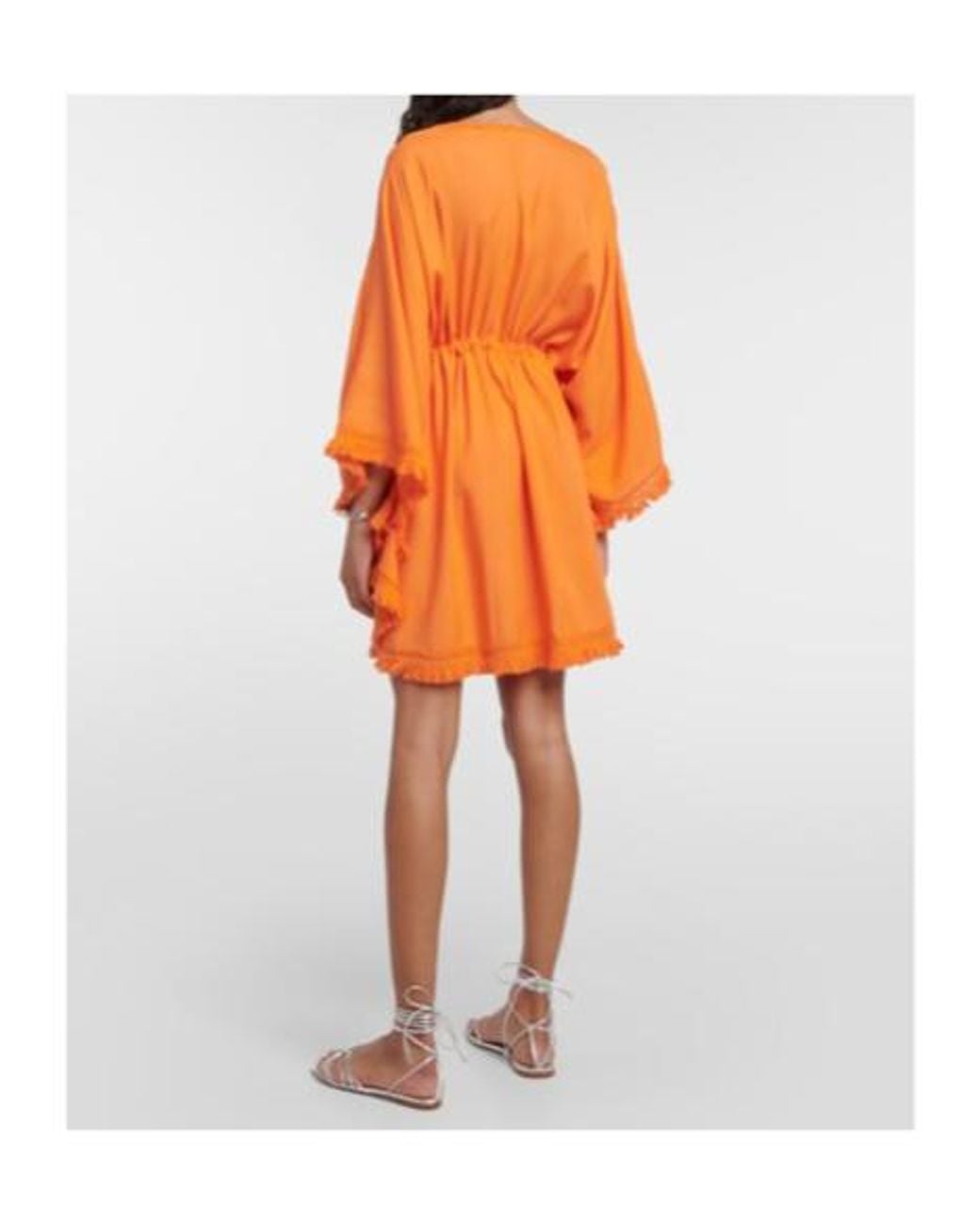 Melissa Odabash Orange Isabelle Embroidered Minidress