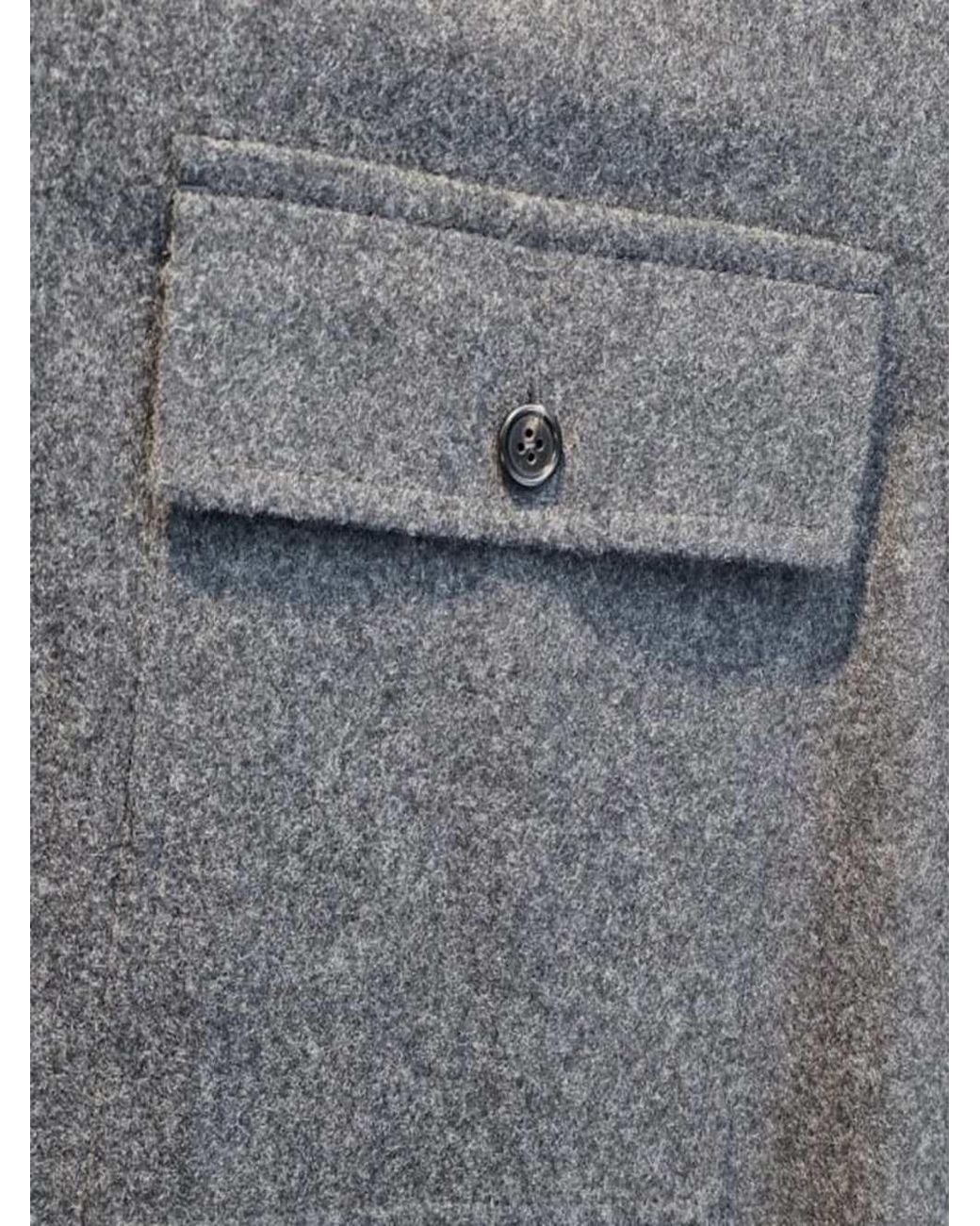 Jil Sander Blue Flap-Pocket Button-Up Shirt for men