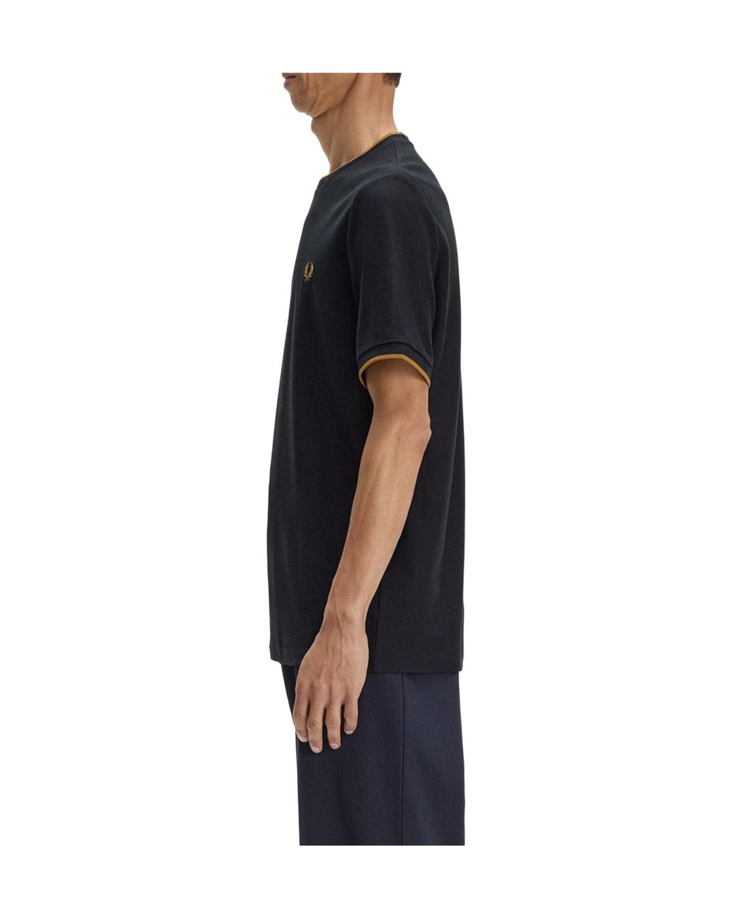 Fred Perry Black Simple T-Shirt for men