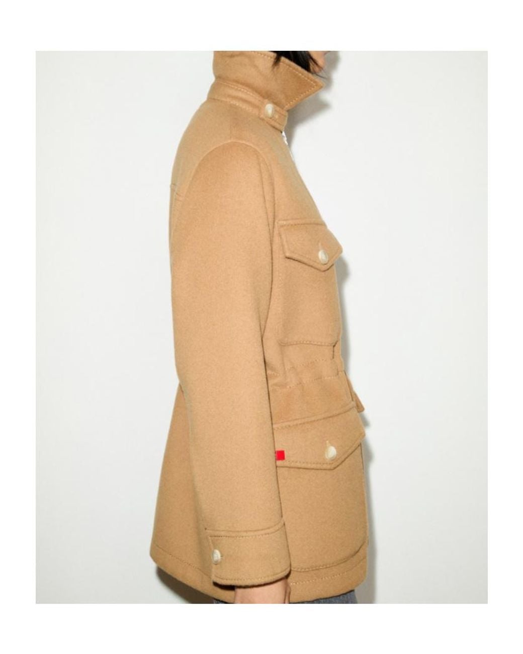 MAX&Co. Brown Double-Woven Wool Field Jacket