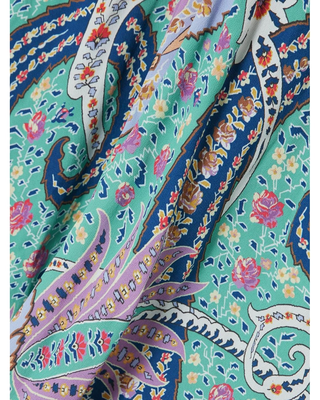 Etro Blue Flowy Floral Maxi Dress