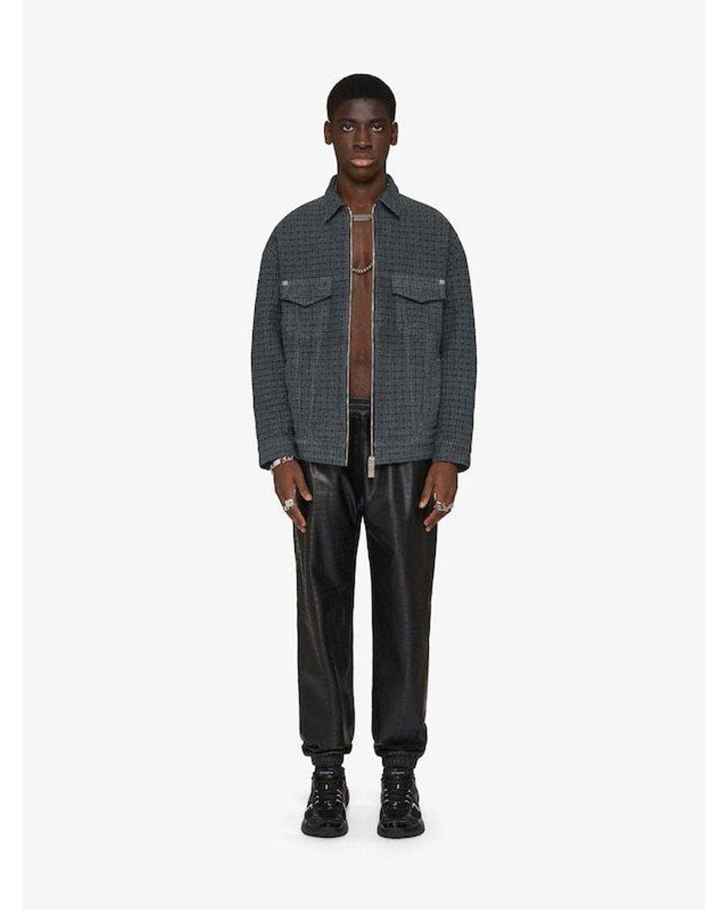 Givenchy Black 4G Embossed Pants for men