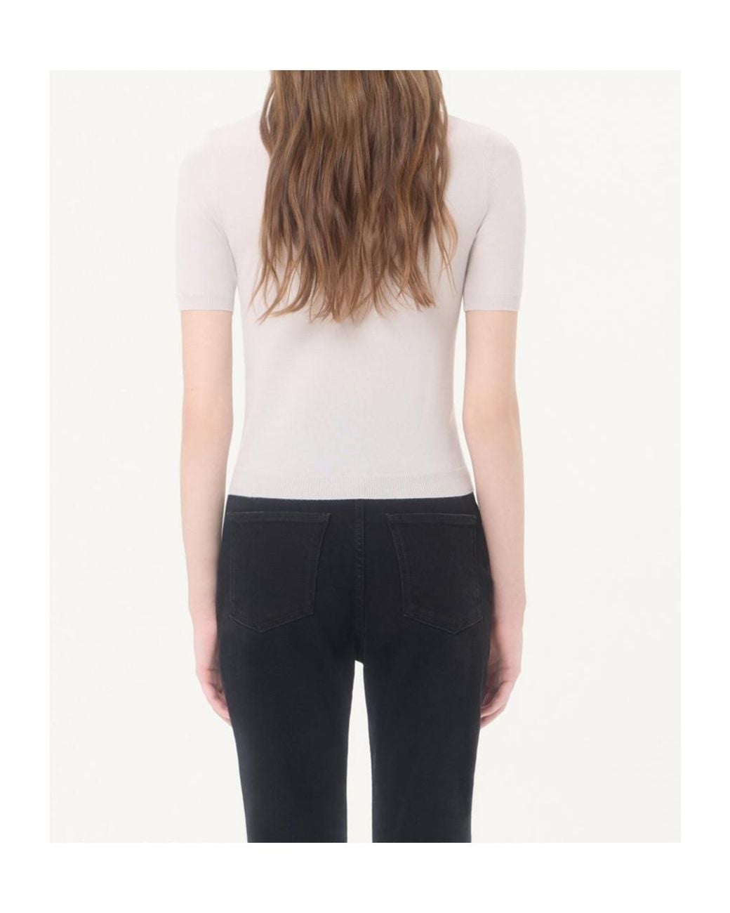 Valentino White Embellished Short-Sleeved Jumper