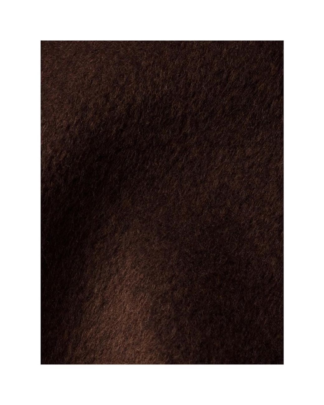 Prada Brown Triangle-Logo Fringed Scarf for men