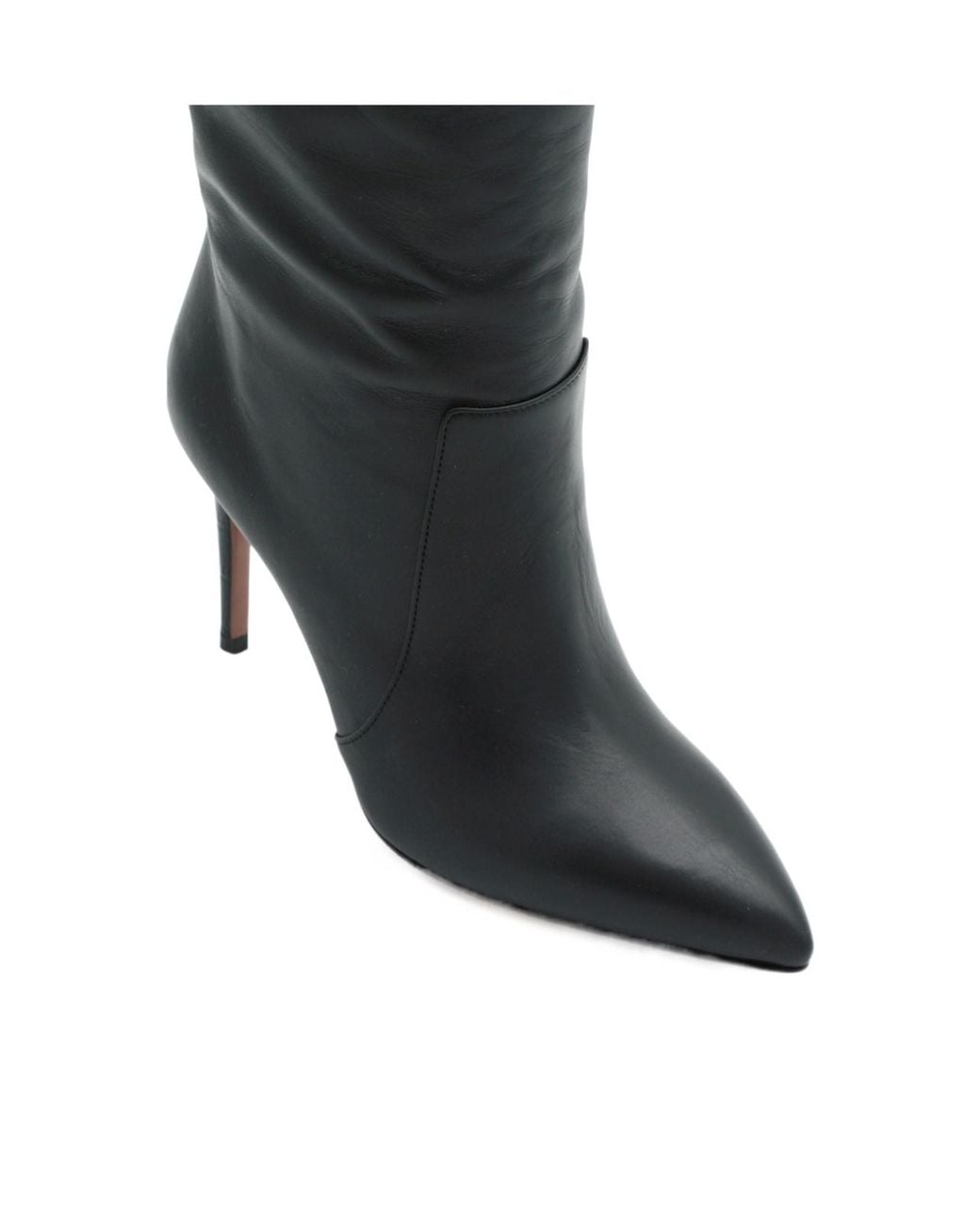 Paris Texas Black Pointed Toe Stiletto Boots
