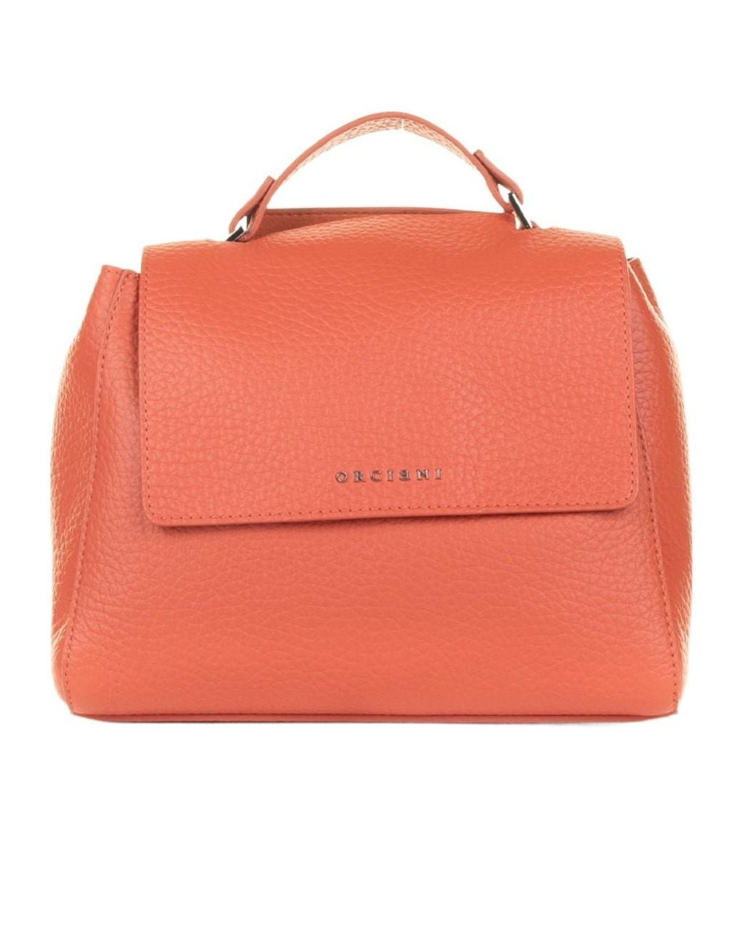 Orciani Orange Sveva Soft Small Handbag