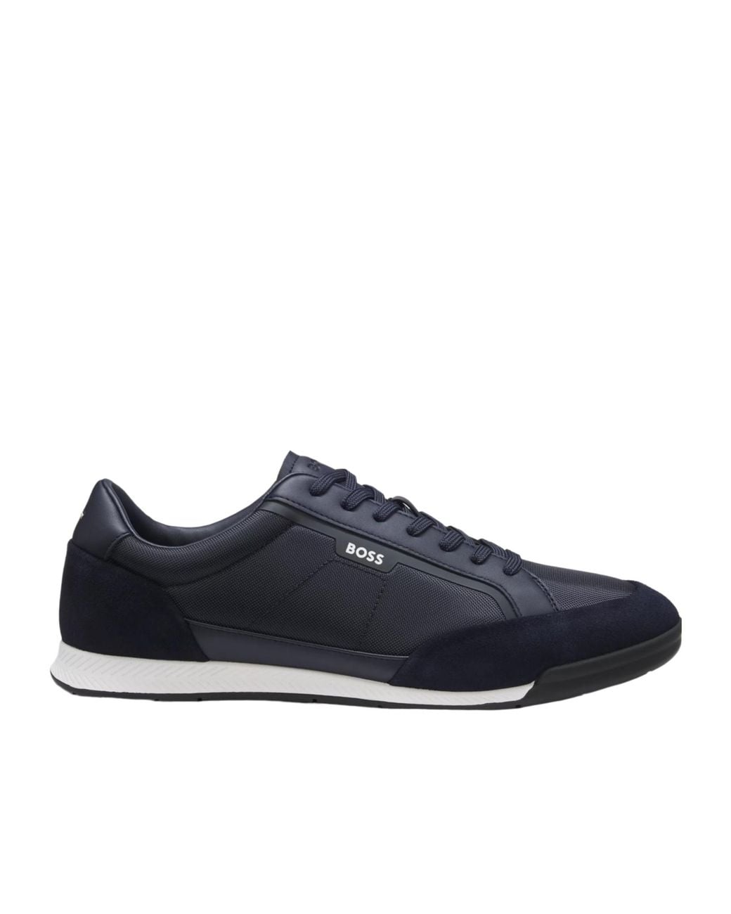 Boss Blue Nitan Panelled Sneakers for men