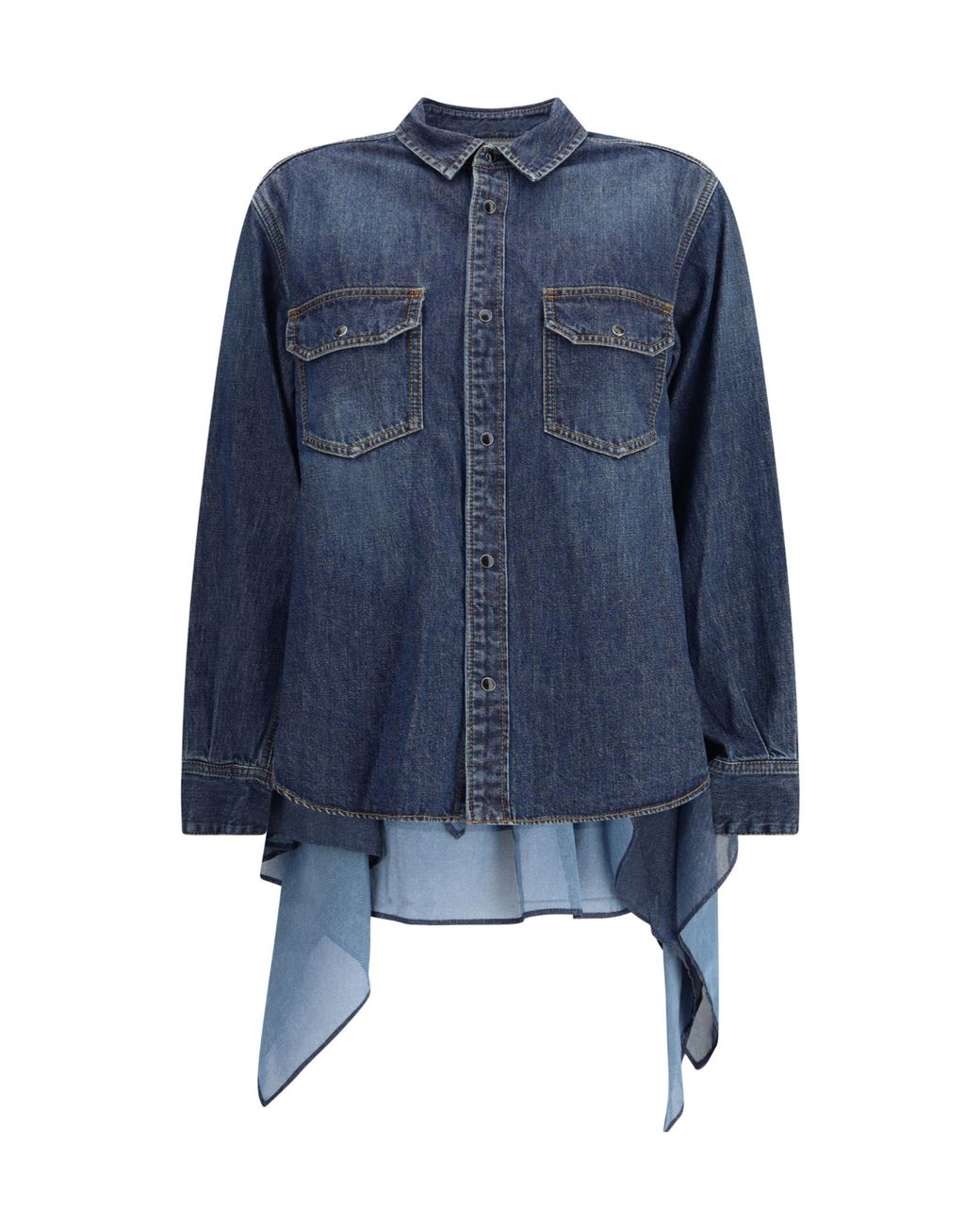 Sacai Blue Patch-Pocket Shirt