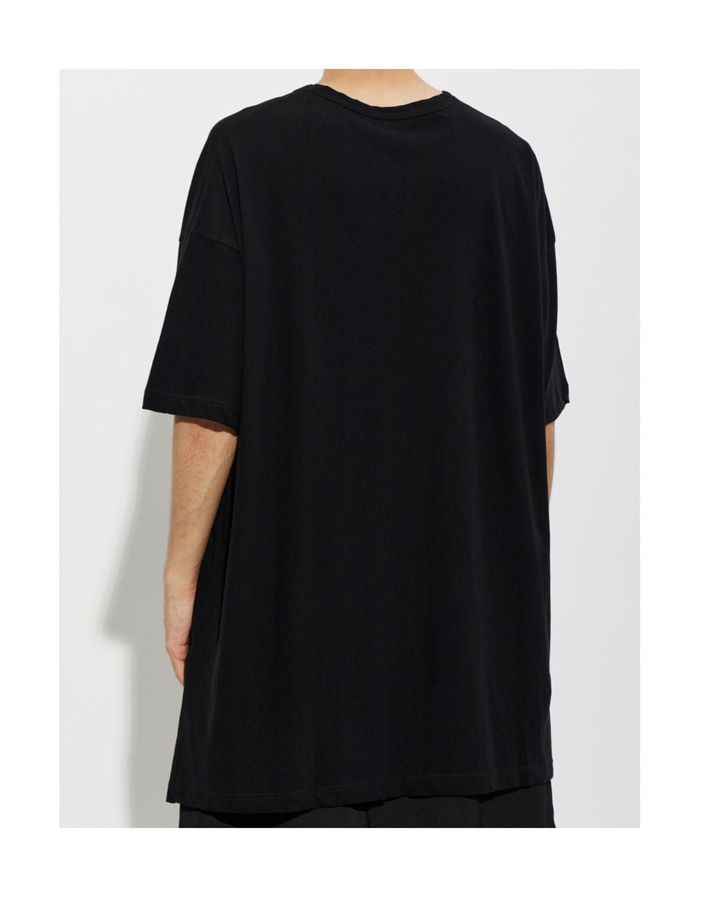 Yohji Yamamoto Black Oversized Draped Pocket T-Shirt for men