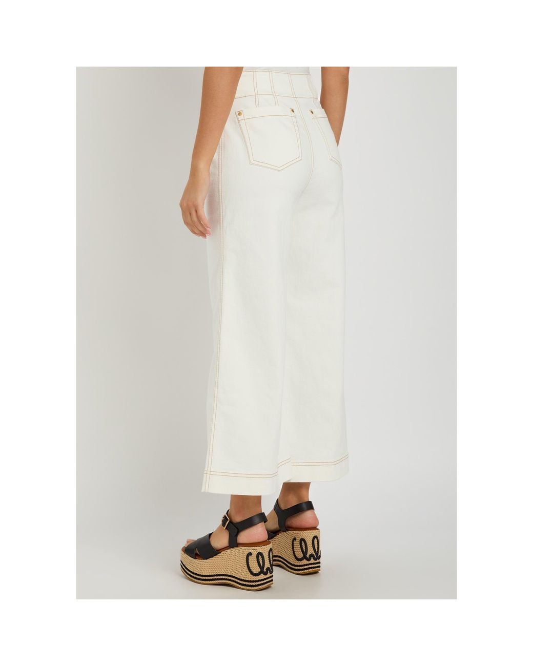 Zimmermann White High-Waist Jeans