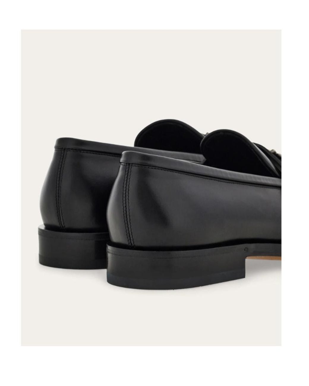 Ferragamo Black Ferragamo Gancini Buckle Loafers for men