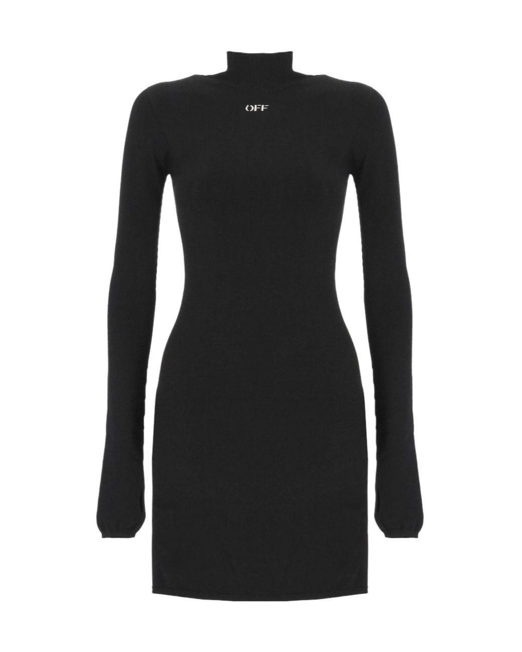 Off-White c/o Virgil Abloh Black Logo-Print Mini Dress