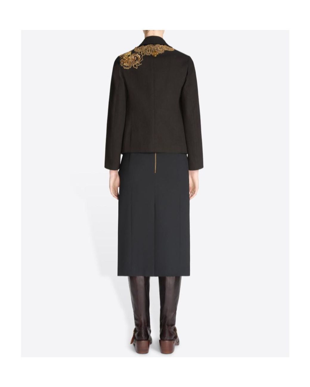 Dries Van Noten Black Embroidered Blazer