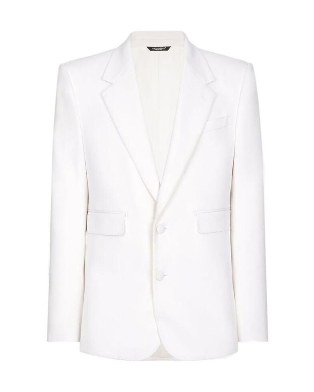 Dolce & Gabbana White Single-Breasted Sicilia Fit Jacket for men