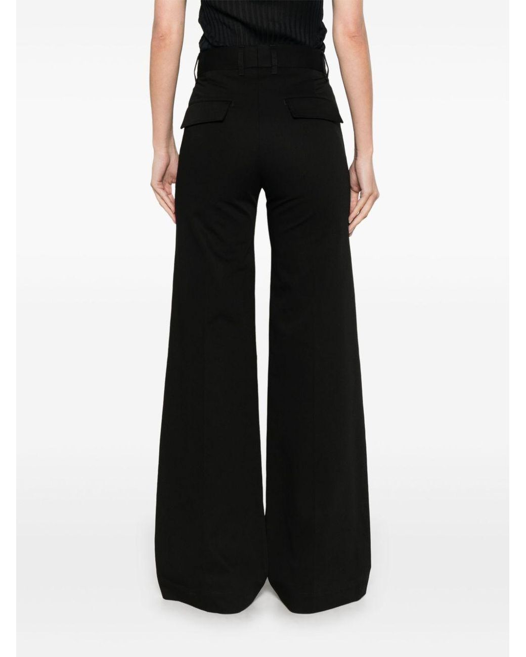 Phoebe Philo Black Raised-Seam Trousers
