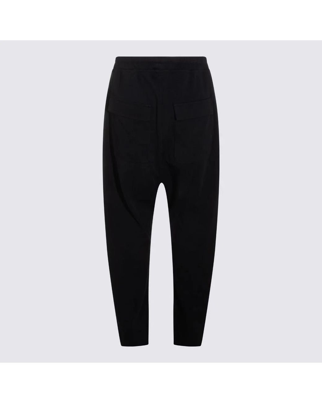 Thom Krom Black Drawstring Drop-Crotch Trousers for men