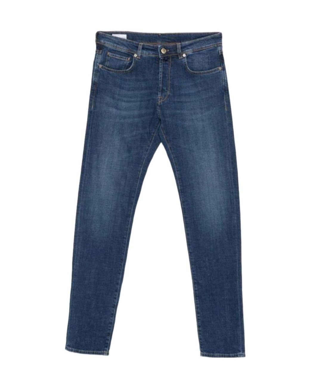 Incotex Blue Straight Leg Jeans for men