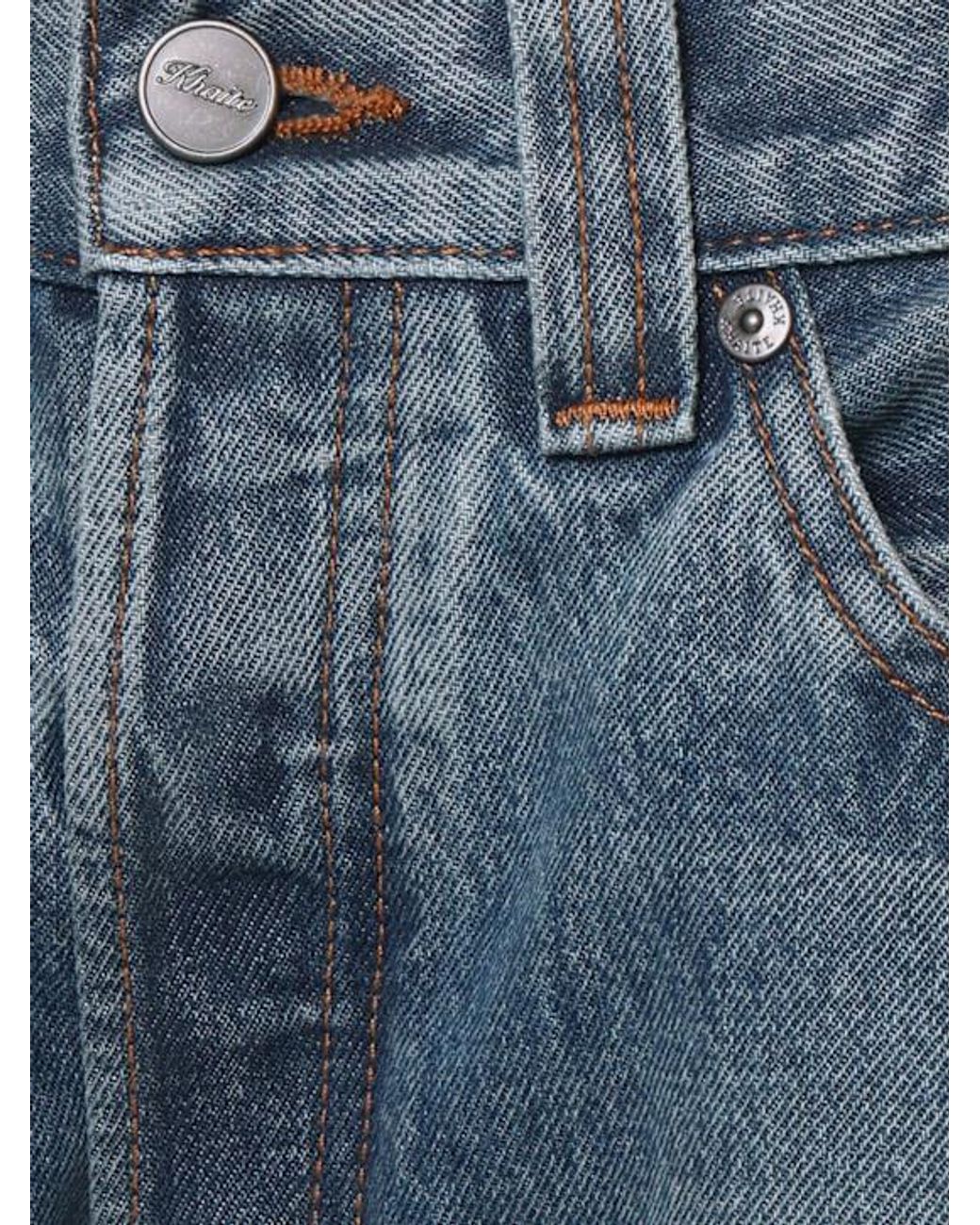 Khaite Blue Callum Denim Straight Jeans
