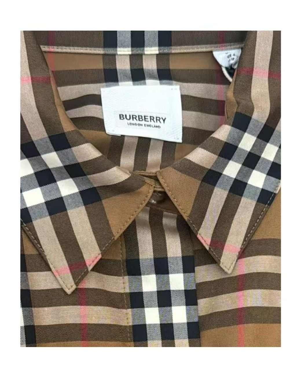 Burberry Multicolor Check Stretch Cotton Shirt Dress