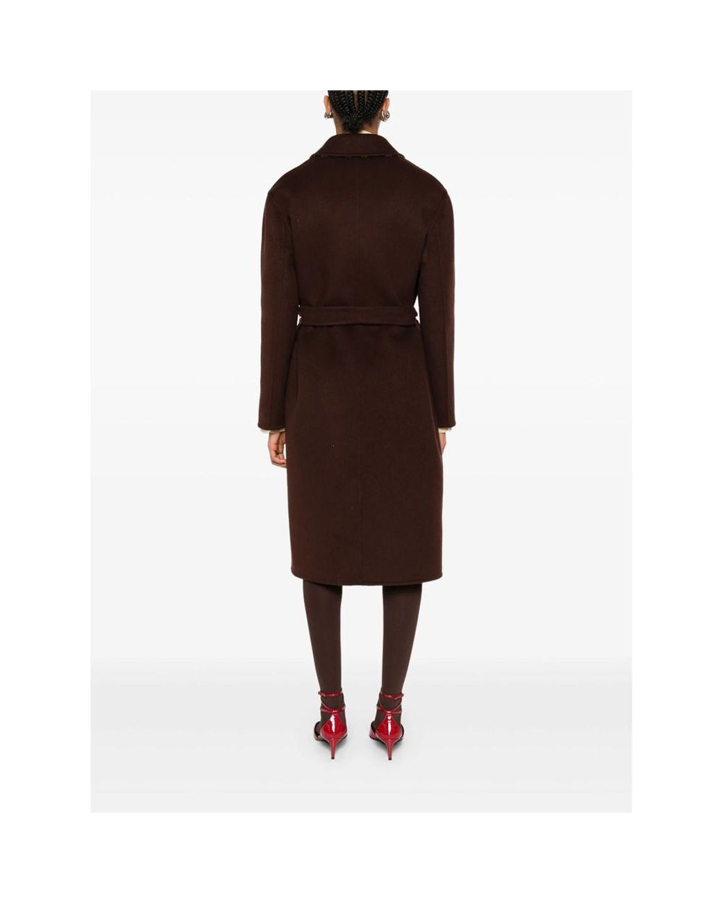 Gucci Brown Belted Button-Up Coat