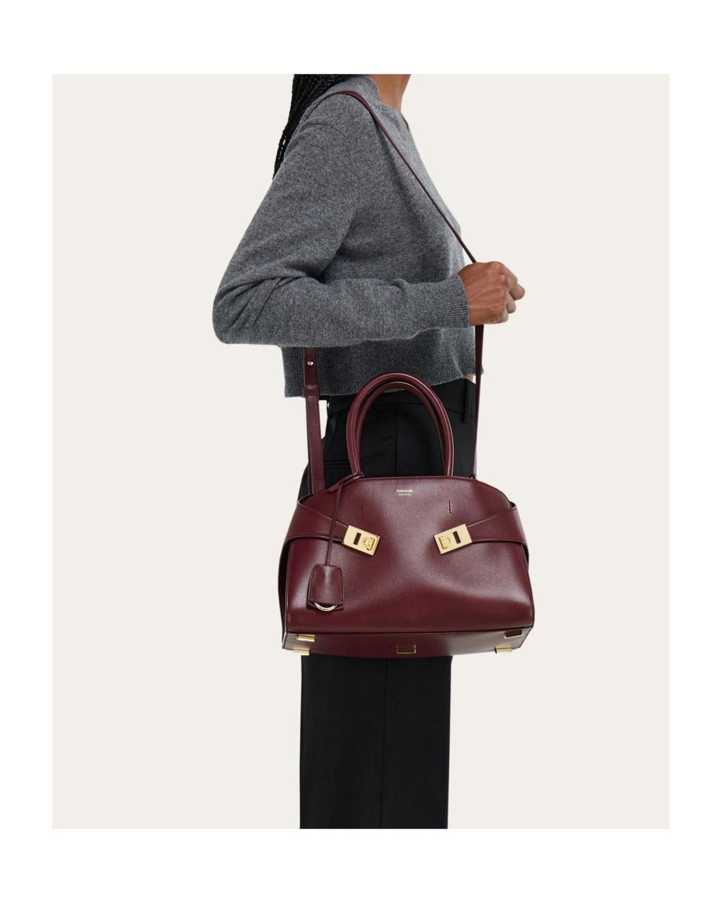 Ferragamo Purple Ferragamo Hug Small Tote Bag