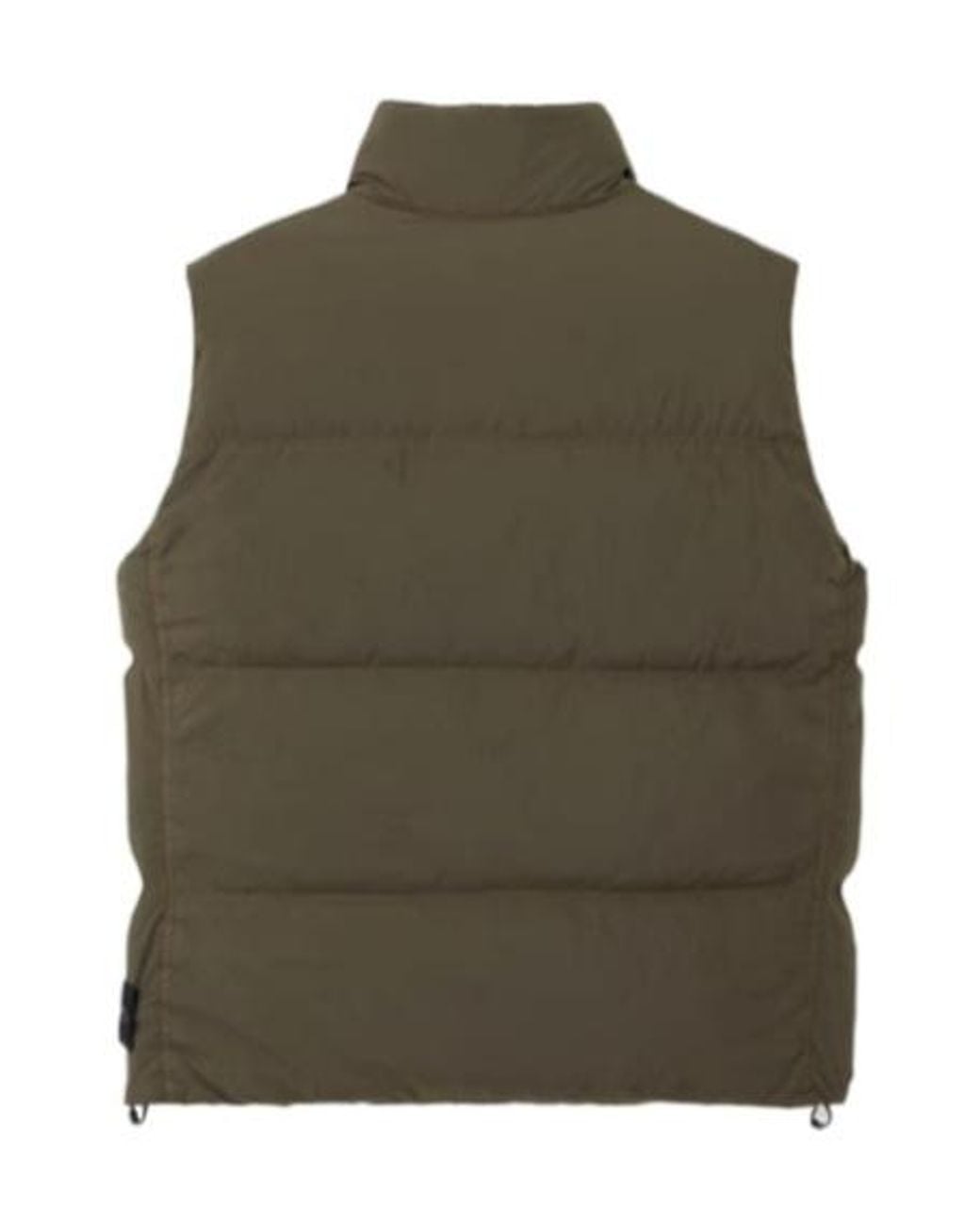 Stone Island Green Logo Patch High Neck Gilet for men