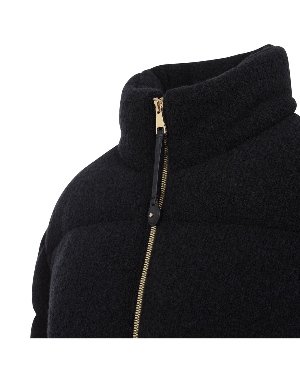 Moncler Blue Stand-Collar Quilted Down Jacket