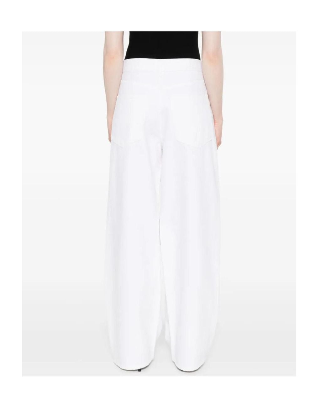 Agolde White Pleated-Waist Jeans