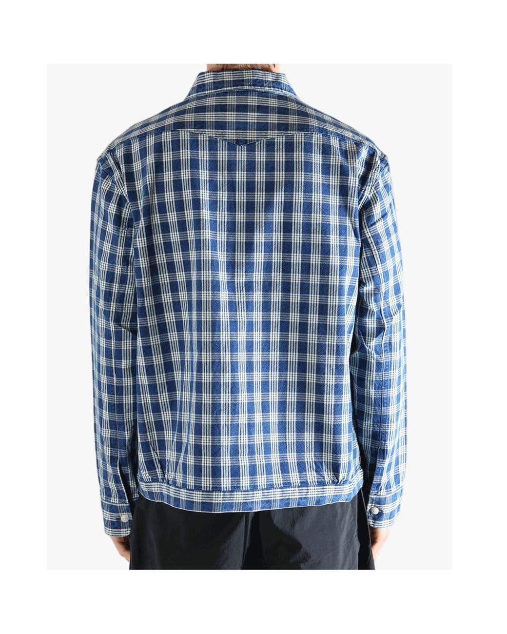 Polo Ralph Lauren Blue Checked Button-Up Overshirt for men