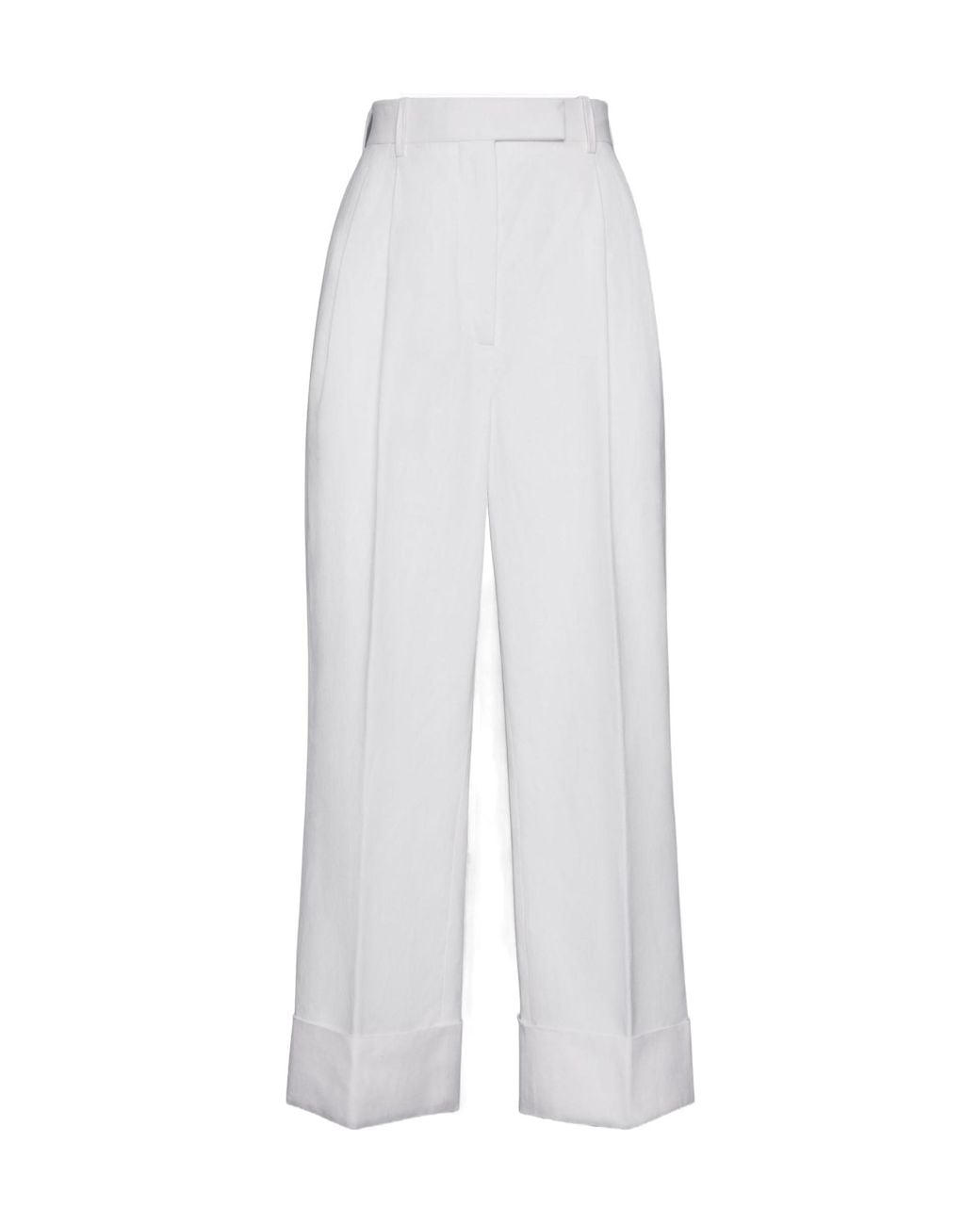 Thom Browne White High-Waisted Trousers