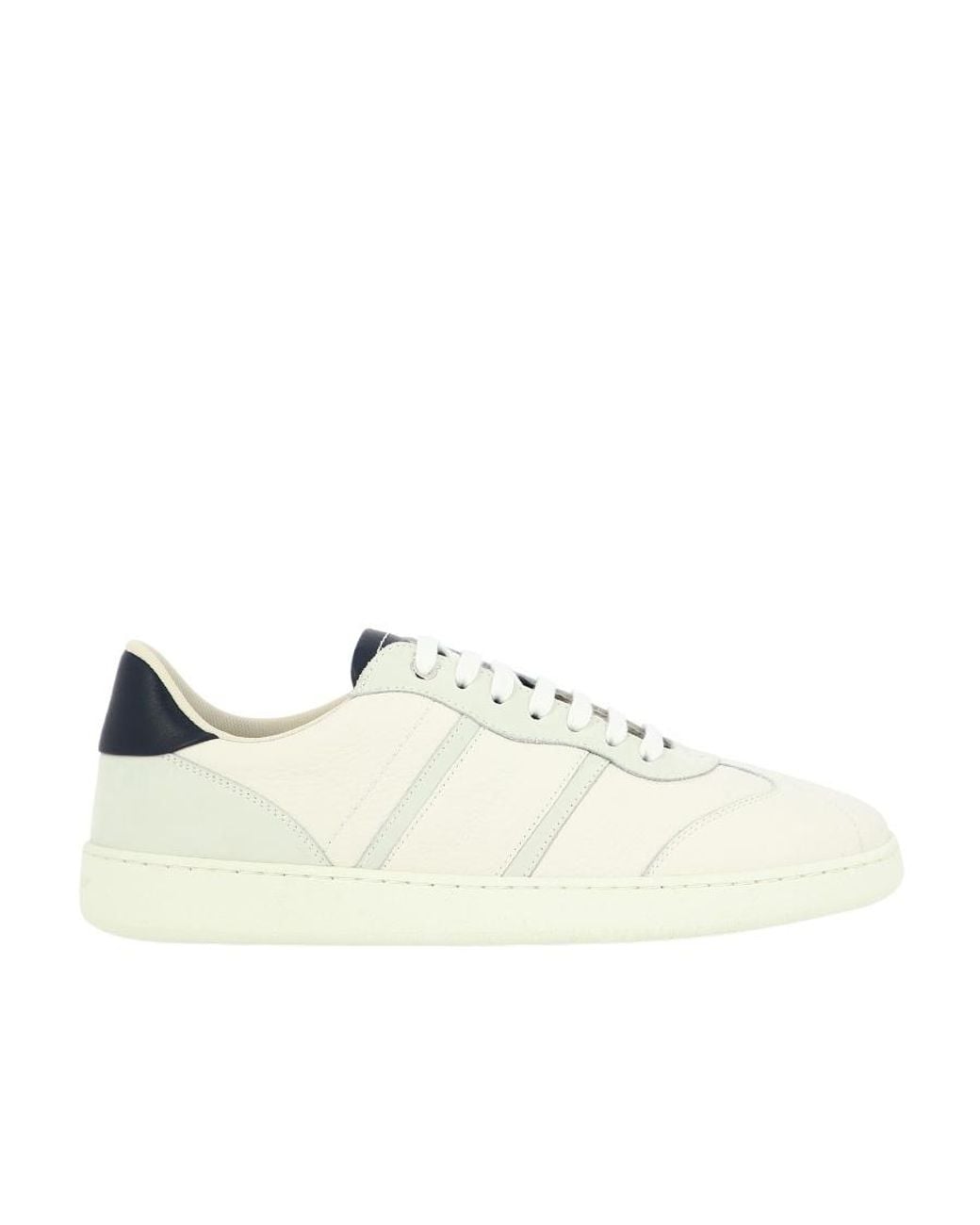 Ferragamo White Low Lace-Up Sneakers for men