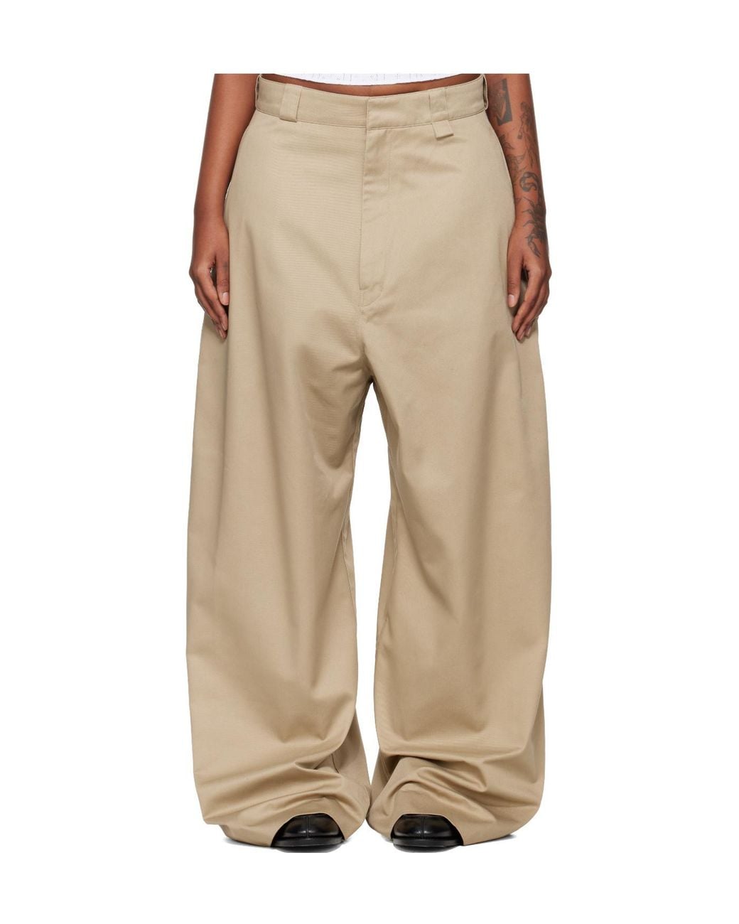 Willy Chavarria Natural Cholo Wide-Leg Pants for men