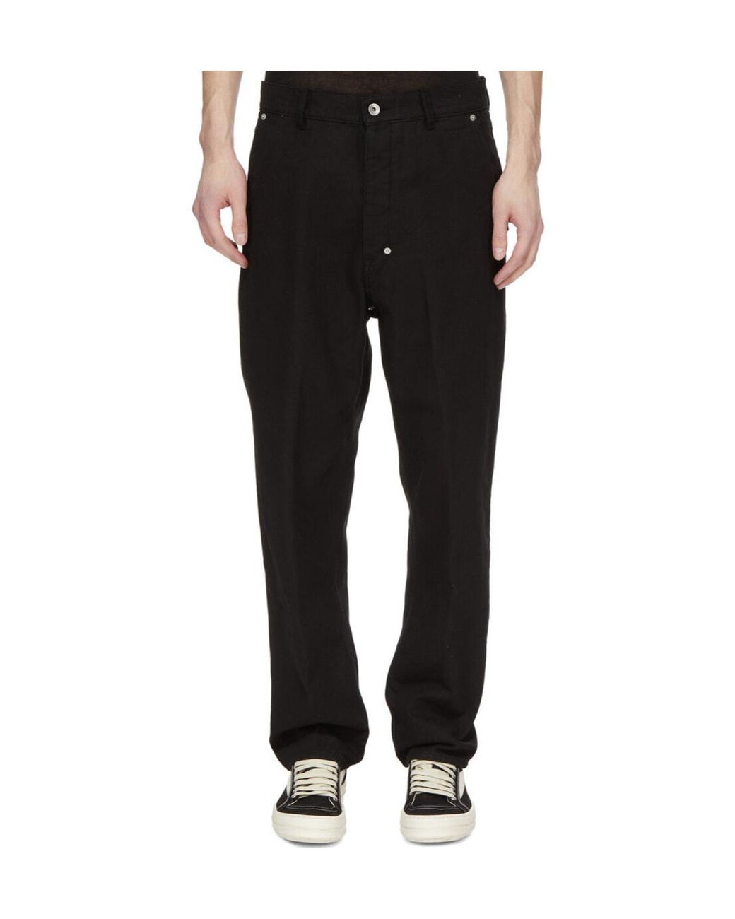 Rick Owens Black Button-Fly Jeans for men