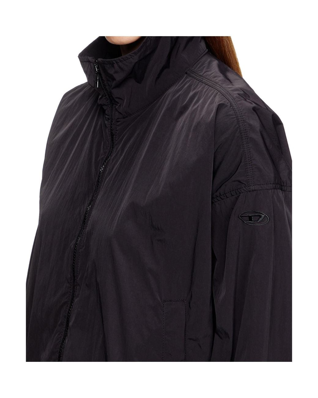 DIESEL Blue G-Leam Zip-Up Bomber Jacket