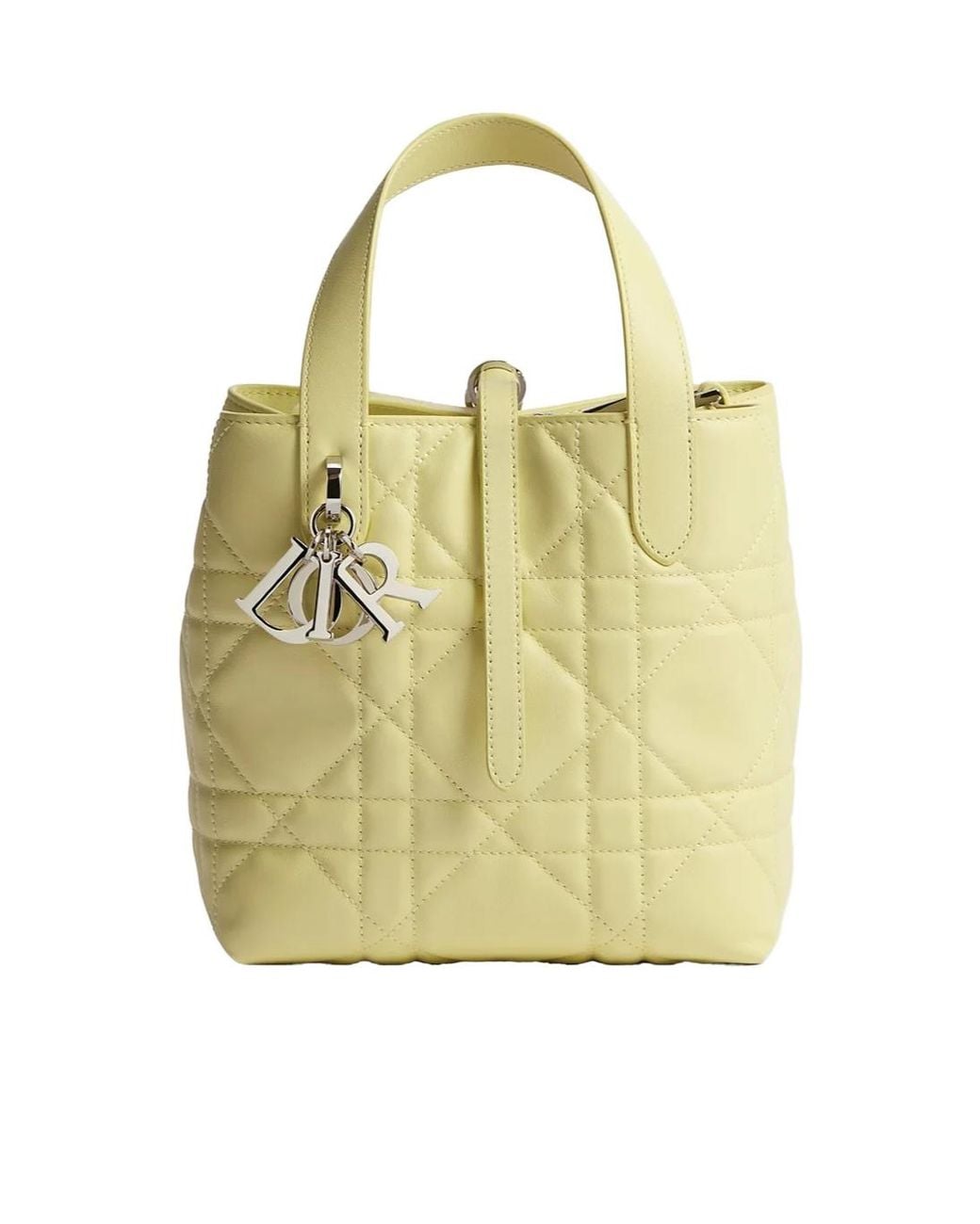 Dior Yellow Small Toujours Vertical Tote Bag