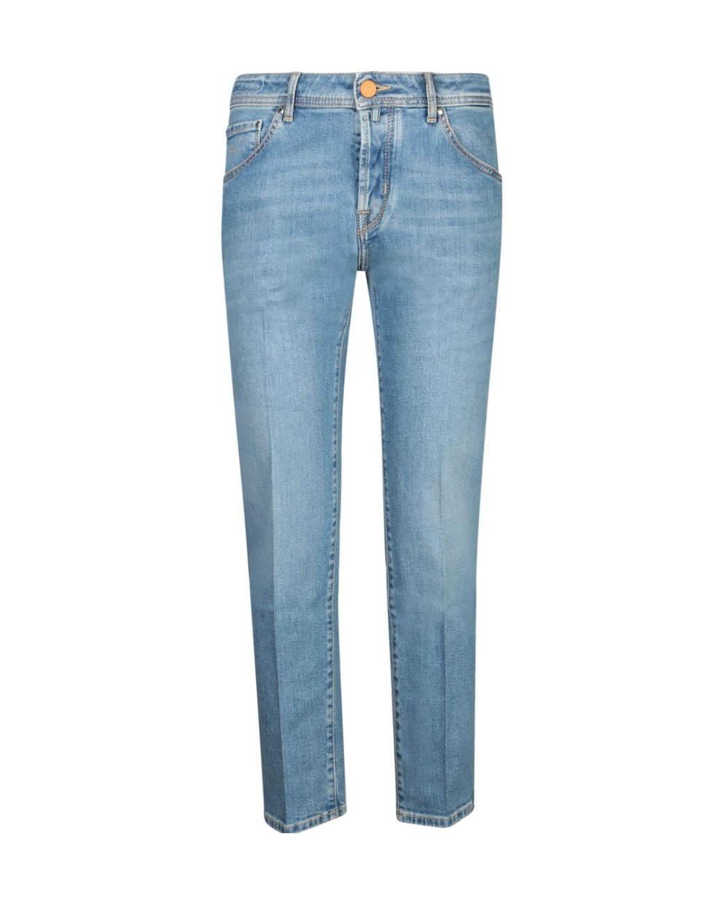 Jacob Cohen Blue Faded Straight-Leg Jeans for men